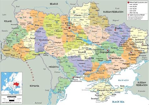 mapa da ucrania